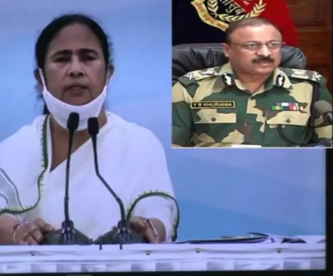 CM ममता बनर्जी ने BSF पर लगाए संगीन आरोप, BSF एडीजी ने दिया करारा जवाब - केंद्र के निर्देशों का पालन करते रहेंगे