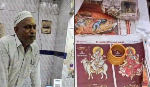हिंदू देवी-देवताओं की तस्वीर पर चिकन बेचता था तालिब हुसैन,जाँच के लिए गई यूपी पुलिस पर हुसैन ने किया हमला,हुआ गिरफ्तार