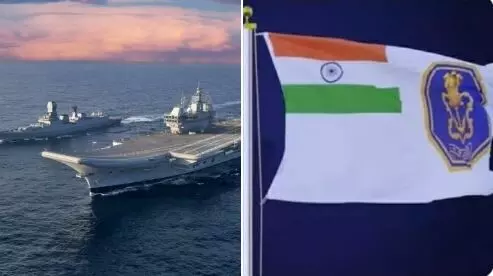 नौसेना को मिला बाहुबली,पीएम मोदी ने INS विक्रांत देश को सौंपा,पीएम मोदी ने नए नौसेना ध्वज का भी किया अनावरण