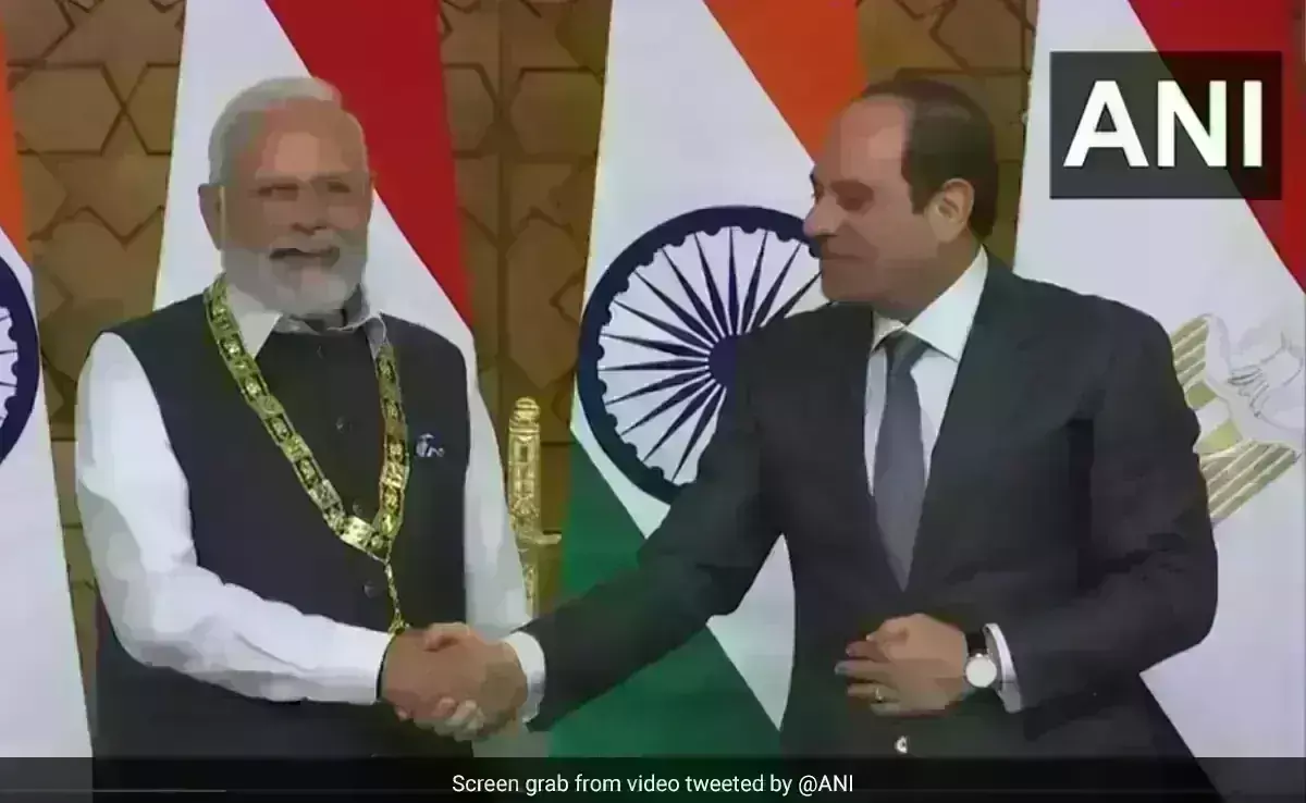 पीएम मोदी को मिला मिस्र का सबसे बड़ा अवार्ड,राष्ट्रपति अल-सिसी ने ऑर्डर ऑफ द नाइल,से किया सम्मानित